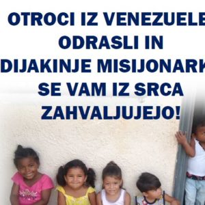 Poročilo s. Andreje Godnič iz Venezuele