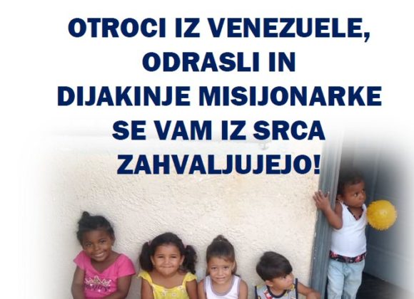 Poročilo s. Andreje Godnič iz Venezuele